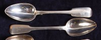 Lot 608 - A set of four George IV silver tablespoons, in...