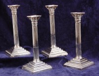 Lot 621 - A set of four late Victorian silver Corinthian...