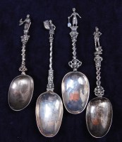Lot 649 - Four 18th/19th century Continental silver...
