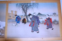 Lot 10 - Japanese Paintings Childrens Sports, published...
