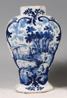 Lot 85 - An 18th century Dutch Delft vase, of...