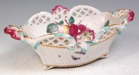 Lot 88 - A mid 18th century Chelsea porcelain basket,...