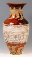 Lot 106 - A Doulton Lambeth stoneware vase, with incised...