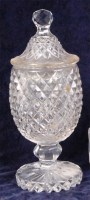 Lot 116 - A George III Irish cut glass pedestal vase and...