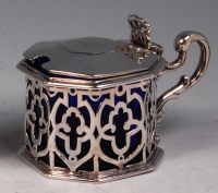 Lot 167 - An early Victorian silver lidded mustard, of...