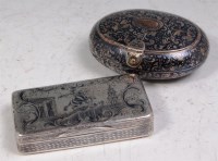 Lot 184 - A 19th century Russian silver and Niello...