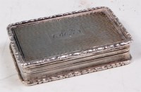 Lot 185 - A William IV silver vinaigrette, of book form,...