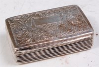 Lot 186 - A George IV silver pocket snuffbox, of hinged...