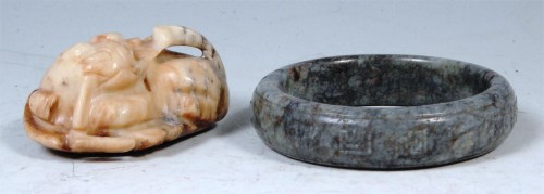 Lot 429 - A Chinese hardstone 'Maodie' carving,...