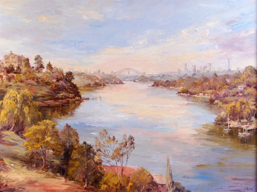 Lot 462 - J Melvin - View from Linley Point, oil on...