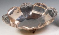 Lot 133 - A silver footed bowl, of lobed oval form with...