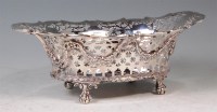 Lot 135 - A late Victorian silver basket, of shaped oval...