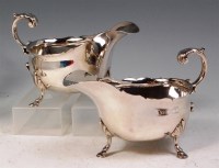 Lot 142 - A pair of late Victorian silver sauceboats, in...