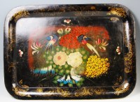 Lot 273 - A Victorian Toleware serving tray, of good...