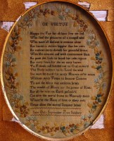 Lot 281 - A mid 19th century verse and flower decorated...