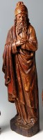 Lot 290 - An antique carved polychrome figure of an Old...