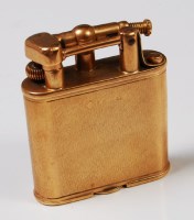 Lot 300 - A Dunhill 9ct gold pocket lighter, with engine...