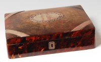 Lot 308 - A late Victorian tortoiseshell and silver...