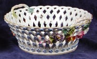Lot 80 - A circa 1900 Vienna porcelain basket, having...