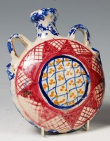 Lot 85 - An 18th century Delft flask, of ovoid form,...