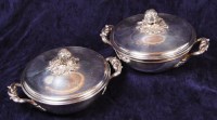 Lot 131 - A pair of circa 1900 silver plated entree...