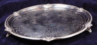 Lot 132 - A late Victorian silver salver, of shaped...