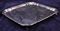 Lot 140 - A modern silver salver, of square section...