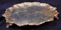 Lot 143 - A mid Victorian silver salver, having a raised...