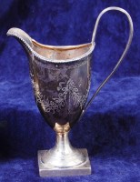 Lot 155 - A George III silver pedestal cream jug, of...