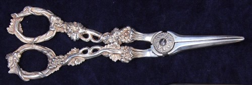Lot 162 - A pair of mid Victorian silver grape scissors,...