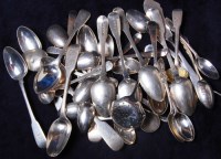 Lot 183 - A quantity of silver teaspoons, to include;...