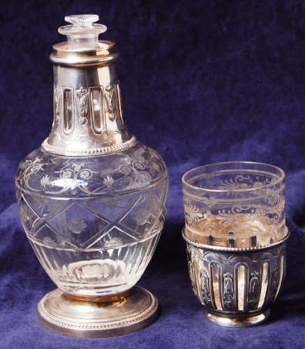 Lot 185 - A late 19th century Continental glass and...