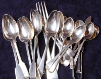 Lot 195 - A quantity of silver flatware, to include;...
