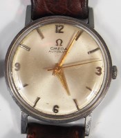Lot 202 - An Omega gents steel cased midsize wristwatch,...