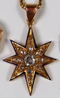 Lot 223 - A Victorian rose gold and diamond set star...