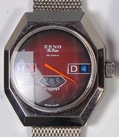 Lot 255 - A Zeno Deluxe modern gents steel cased...