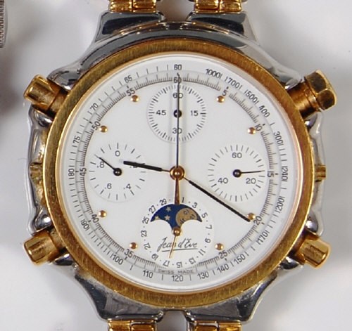 Lot 257 - A Jean d'Eve gents steel cased chronometer,...