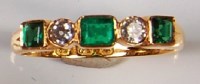 Lot 265 - A Victorian 18ct gold ladies emerald and...