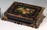 Lot 314 - A Victorian papier-mache mother of pearl...