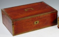 Lot 328 - A late 19th century rosewood and brass bound...