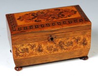 Lot 336 - A Victorian rosewood Tunbridge marquetry...