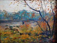 Lot 403 - Ernest Higgins Rigg (1868-1947) - Pastoral...