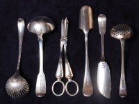 Lot 182 - Silver flatwares to include; Old English...