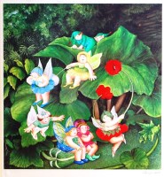 Lot 430 - Beryl Cook (1926-2008) - Fairy dell, Fine Art...