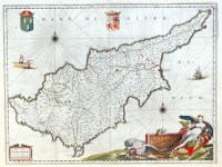 Lot 450 - Johan Blaeu - Cyprus Insula, map of Cyprus...