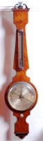 Lot 465 - A circa 1830 mahogany two dial wheel barometer,...