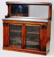 Lot 526 - A Regency rosewood chiffonier, having a raised...