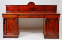 Lot 529 - A William IV mahogany twin pedestal sideboard,...