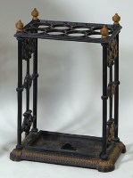 Lot 535 - A Victorian cast iron black painted eight...