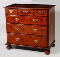 Lot 536 - An early 18th century later walnut veneered...